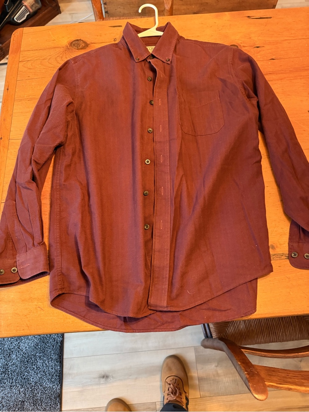 L.L. Bean Men’s flannel shirt - Burgundy